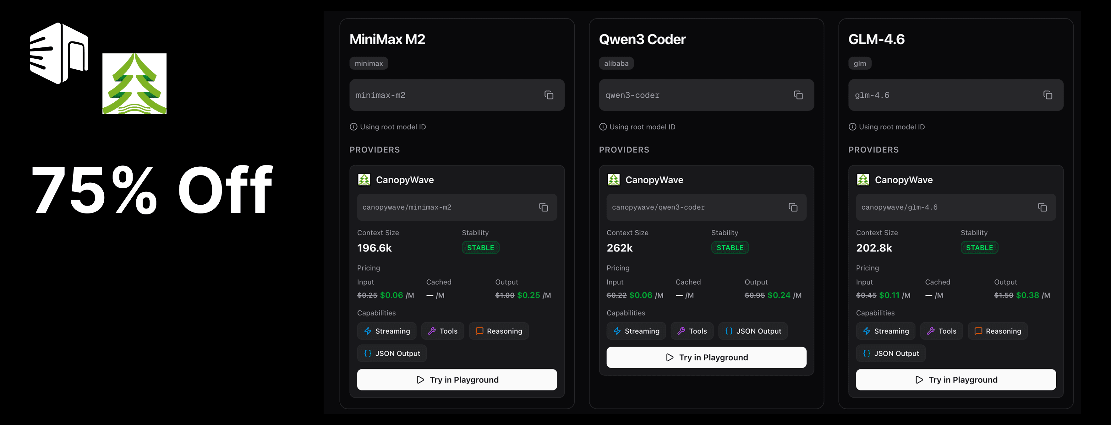 CanopyWave: 3 New Models with 75% Off